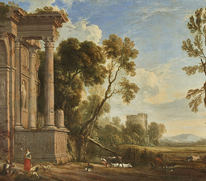 Landscape of ancient ruins